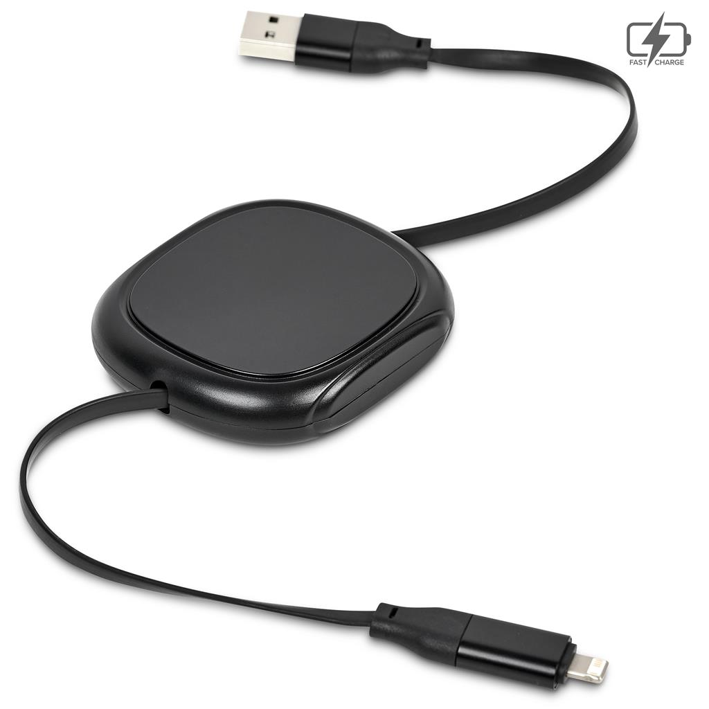 Burnt Orange Balanko 4-in-1 Retractable Fast Charge 60W Cable