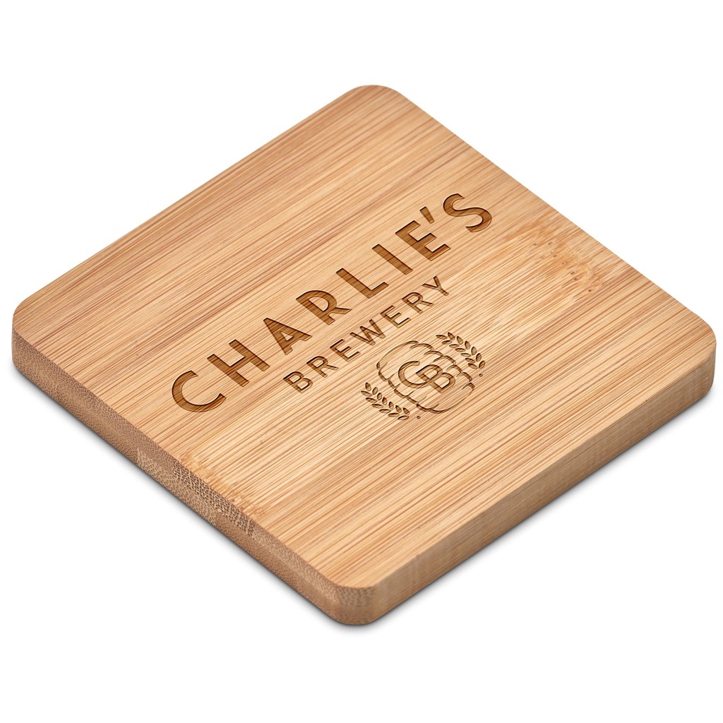 Burnt Orange Drifter Bamboo Bottle Opener Coaster