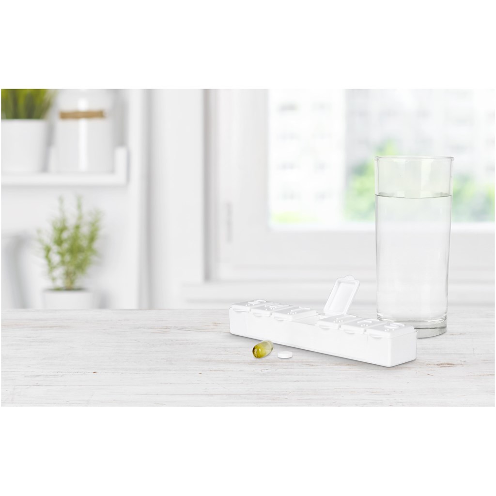 Burnt Orange Emery Weekly Pill Box