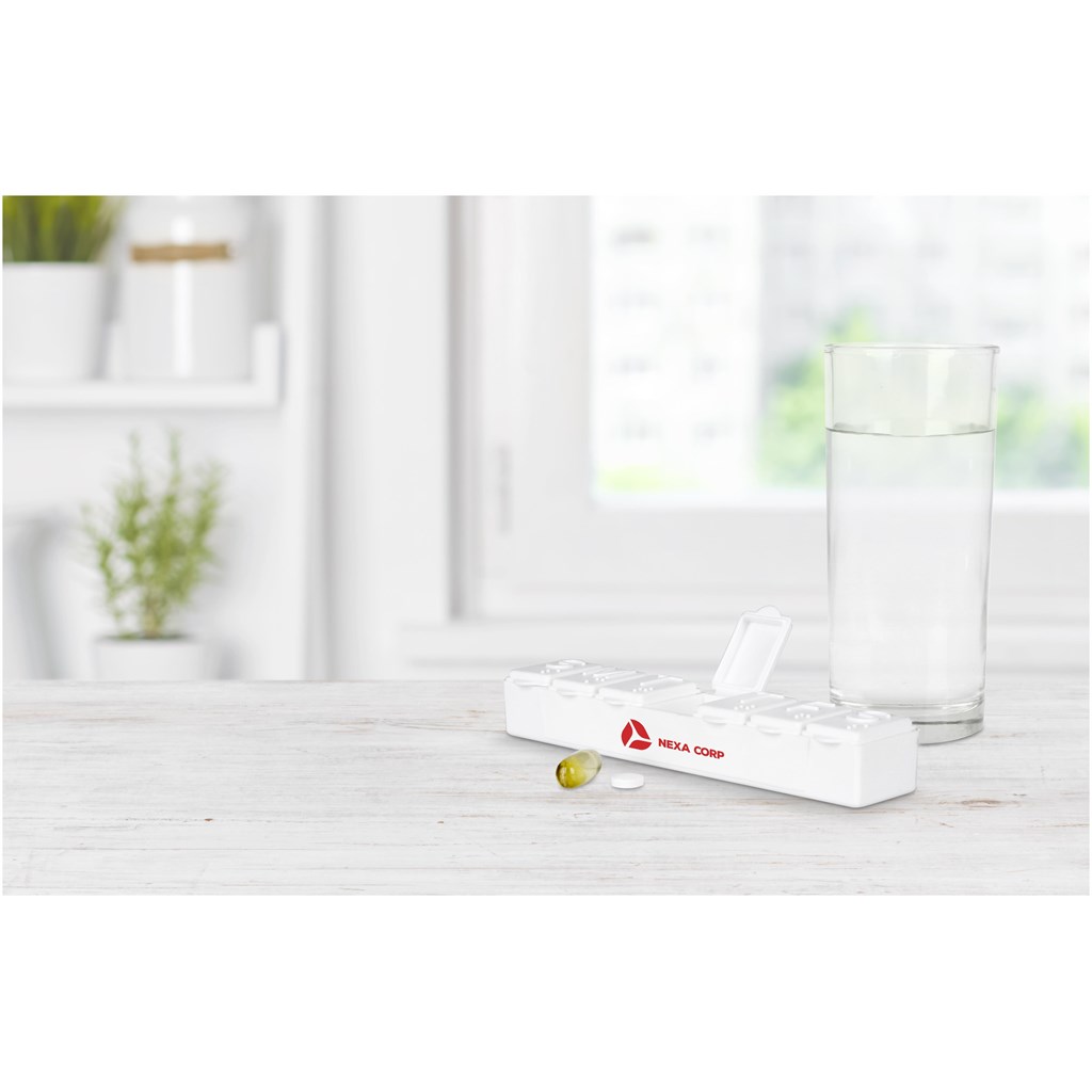 Burnt Orange Emery Weekly Pill Box