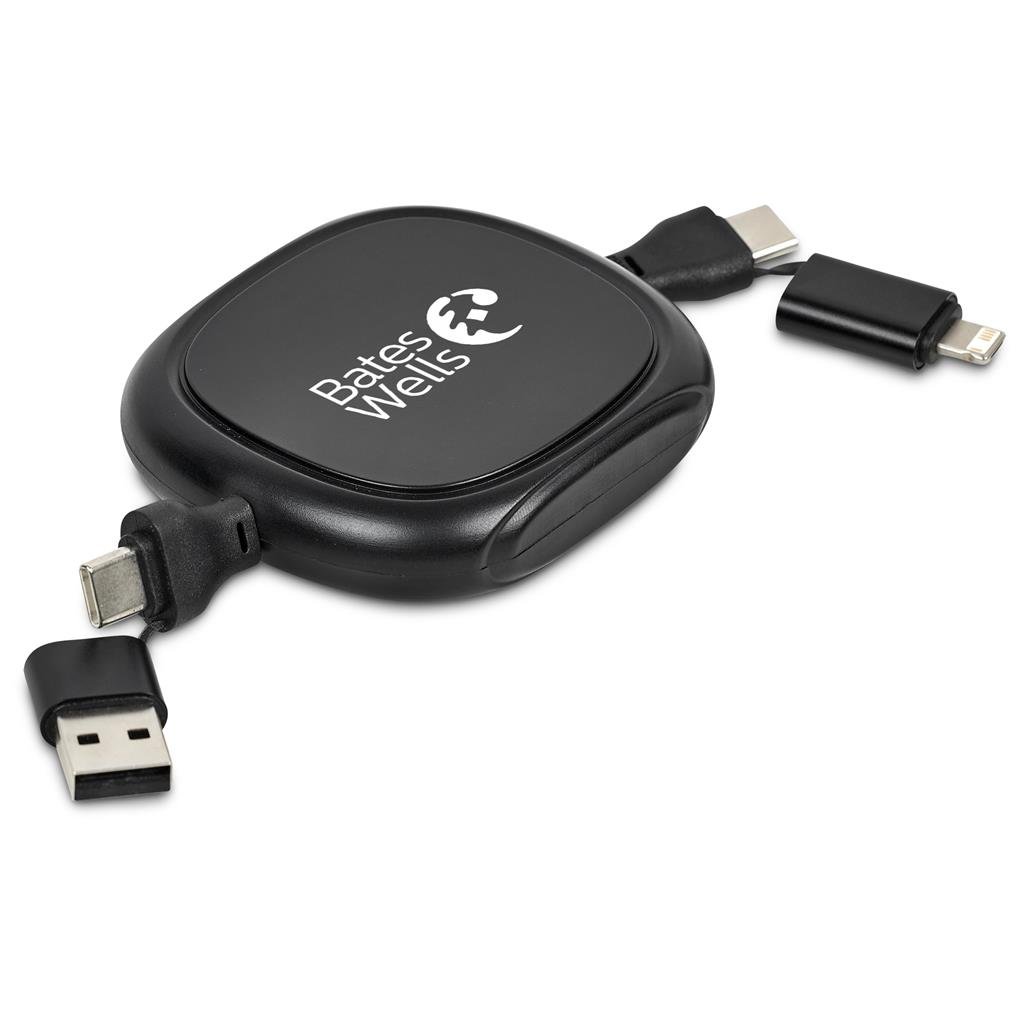 Burnt Orange Balanko 4-in-1 Retractable Fast Charge 60W Cable