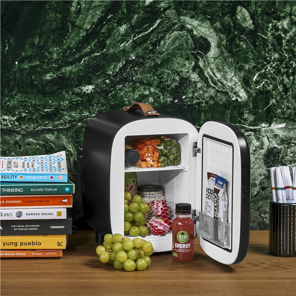 Burnt-Orange Cold Brew Desk Fridge