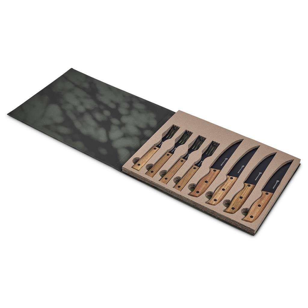 Burnt-Orange Ermelo Steak Knife and Fork Set