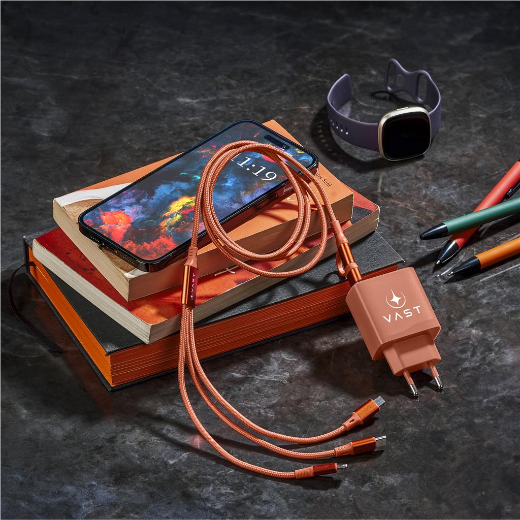 Burnt-Orange Lancashire Fast Charge Multi-Cable