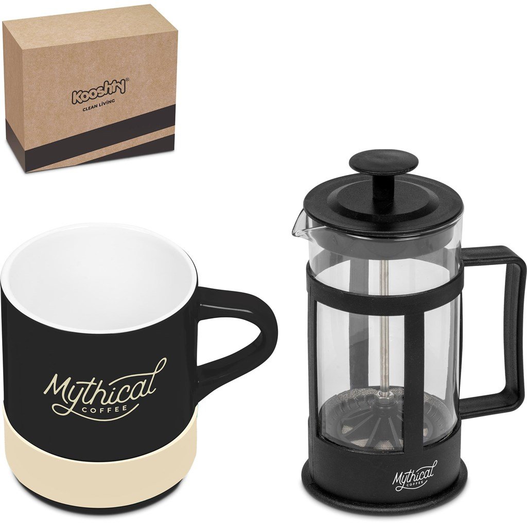 Burnt-Orange Mixalot Black Koffee Set - Cream