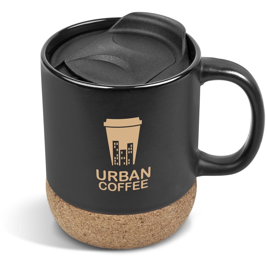Burnt Orange Sienna Cork & Ceramic Coffee Mug - 340ml