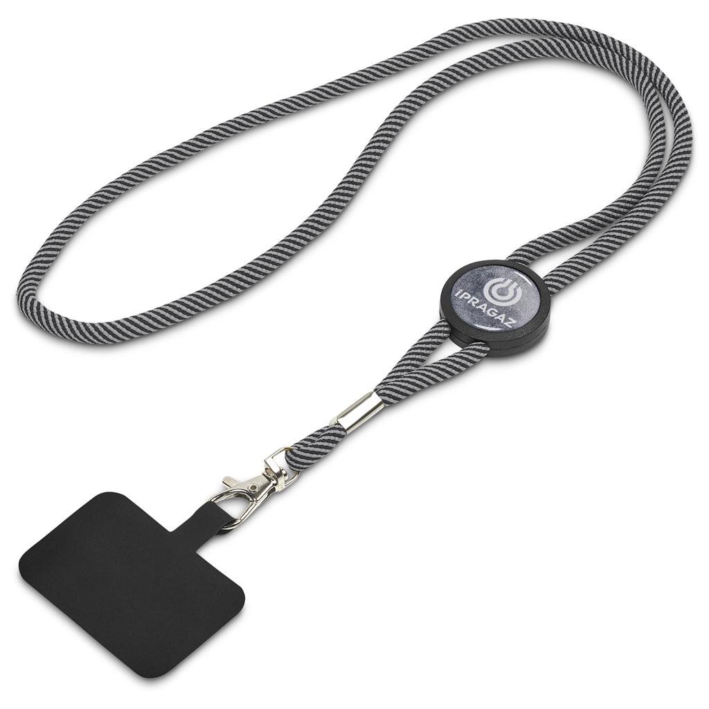 Burnt-Orange Twirl Phone Lanyard