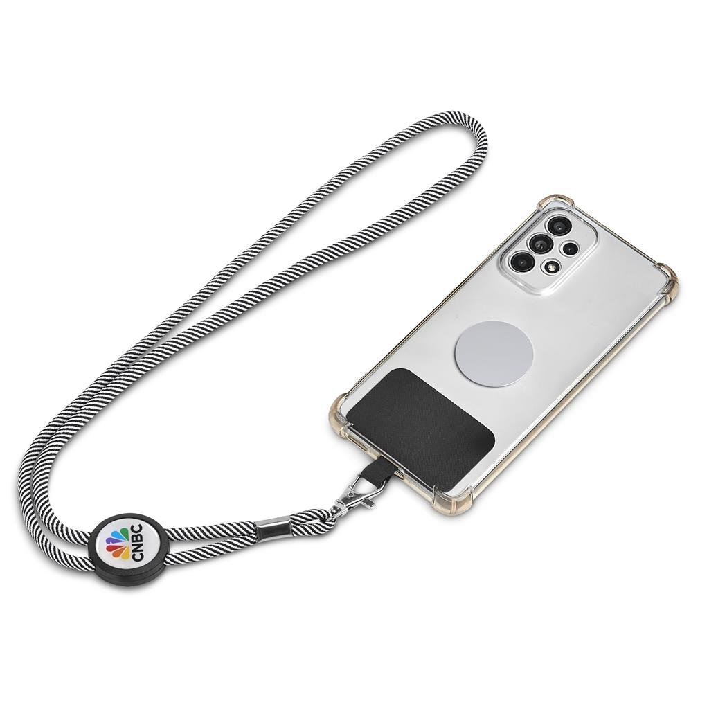 Burnt-Orange Twirl Phone Lanyard