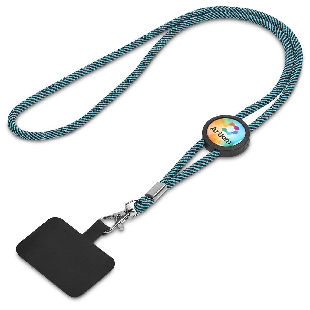 Burnt-Orange Twirl Phone Lanyard
