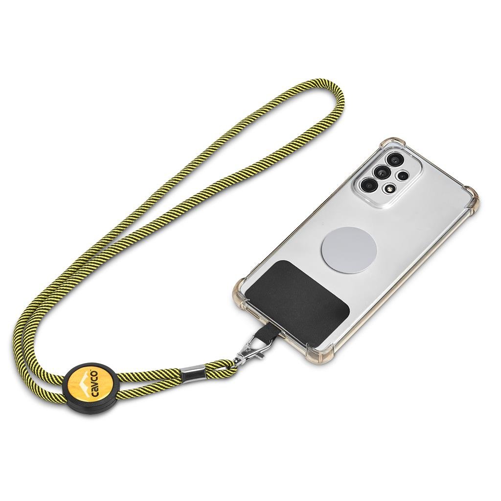 Burnt-Orange Twirl Phone Lanyard