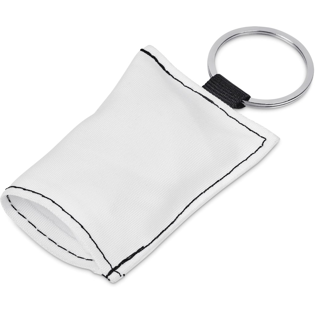 Burnt Orange Aquila Polyester Keyring Pouch with Cleaning Cloth
