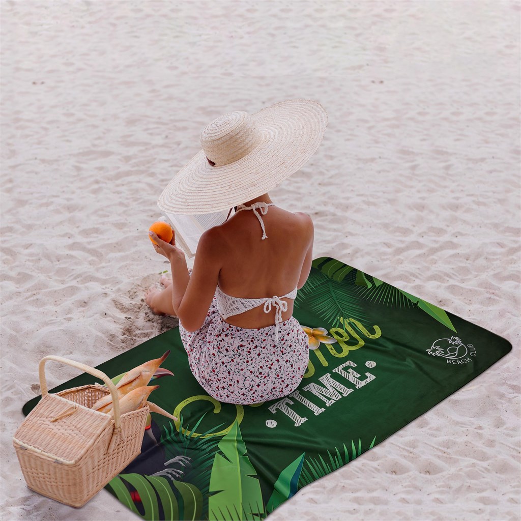 Burnt Orange Hula Beach Towel - Single Sided Branding