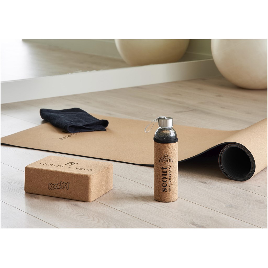 Burnt Orange Kork  Glass Water Bottle - 500ml