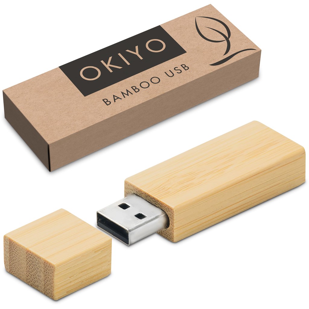 Burnt Orange Komorebi Bamboo Flash Drive - 16GB