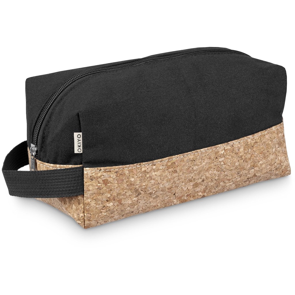 Burnt Orange Koruku Cork & Cotton Toiletry Bag