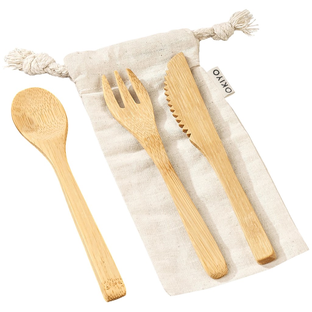 Burnt Orange Nakama Bamboo Cutlery Set