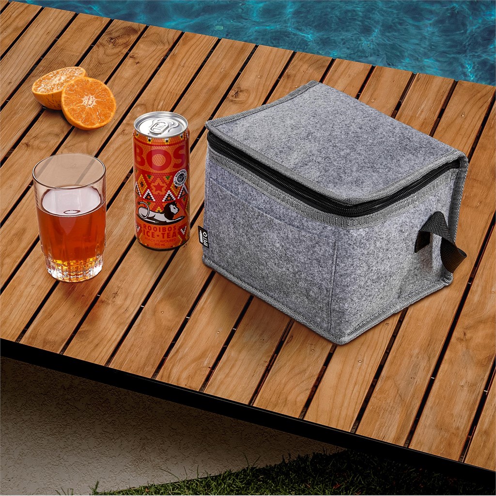 Burnt Orange Reitoko Recycled PET Felt 6-Can Cooler